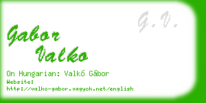 gabor valko business card